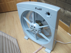 Step 3 in making a DIY air purifier
